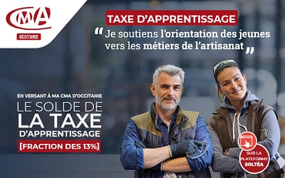 Solde taxe d’apprentissage 2023 : choisissez la CMA Occitanie !